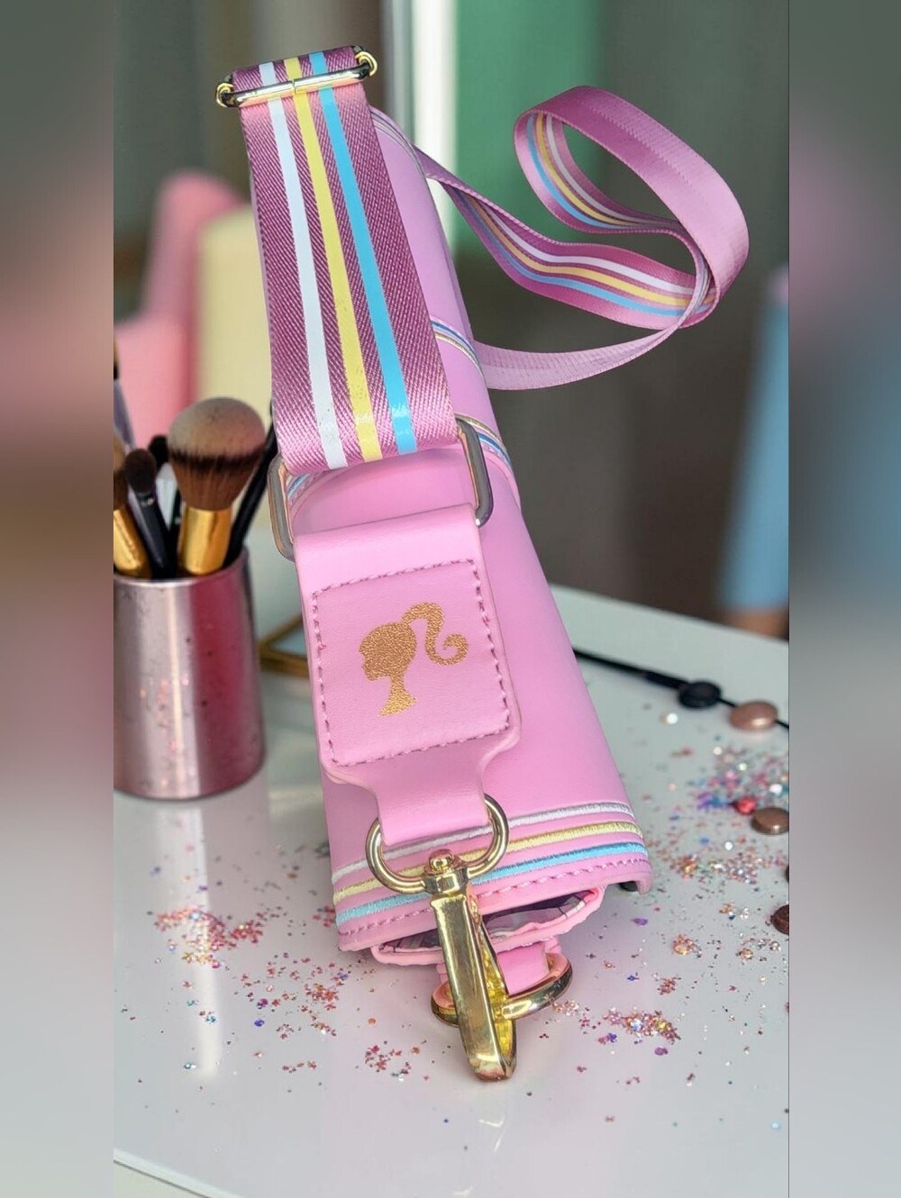 Loungefly Barbie 65th Anniversary Logo Crossbody Bag NWOT - Picture 9 of 15